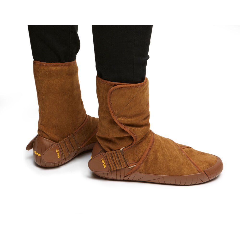 Vibram Furoshiki Dame Støvler Brune - Classic Shearling Mid - 9602OKURF